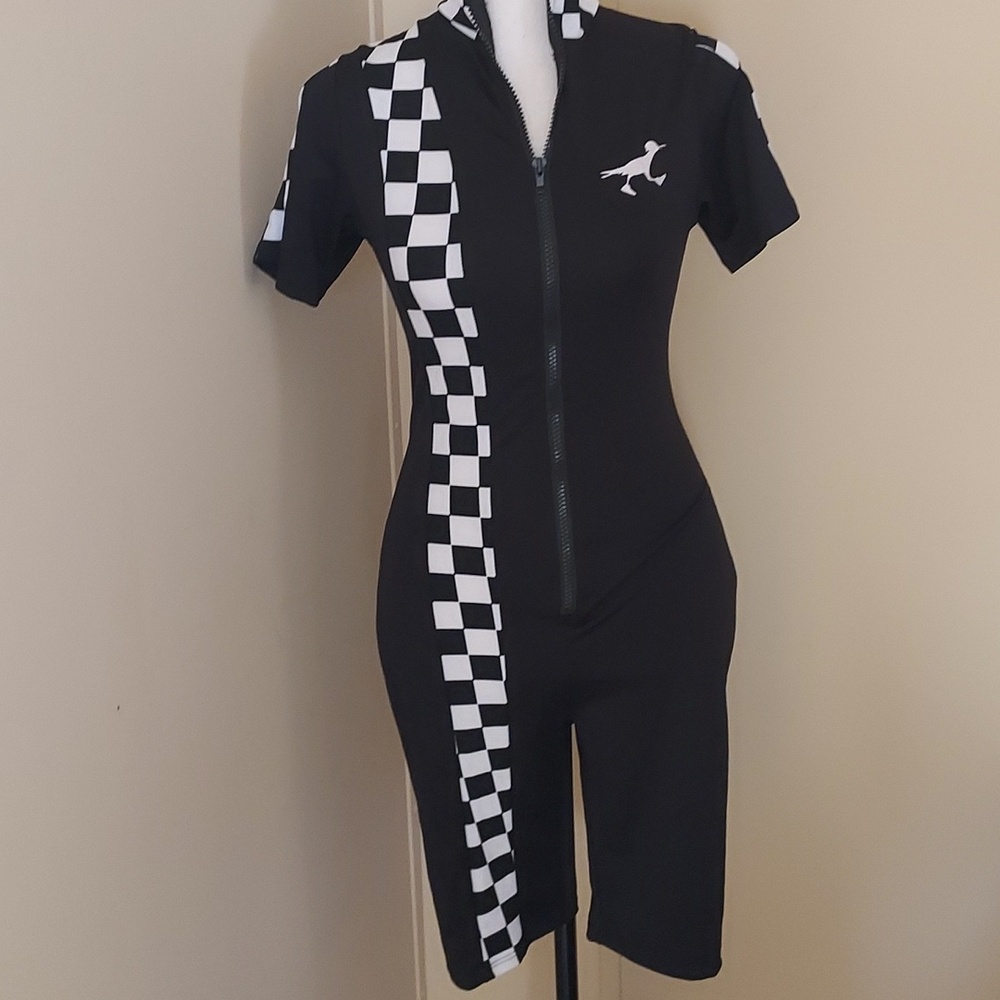 Capella Black & White Printed Jumpsuit